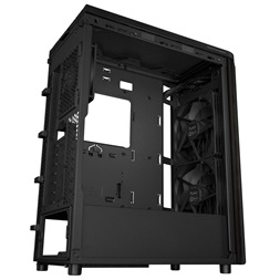 Asus ProArt PA401 WOOD TG fekete (táp nélküli) ablakos mATX ház