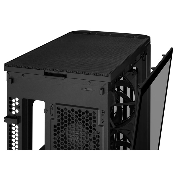 Asus ProArt PA401 WOOD TG fekete (táp nélküli) ablakos mATX ház