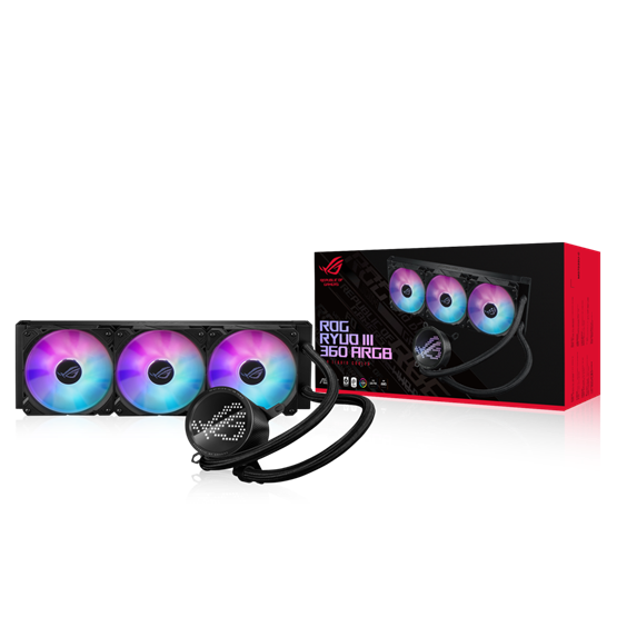 Asus ROG RYUO III 360 ARGB fekete vízhűtéses processzor hűtő