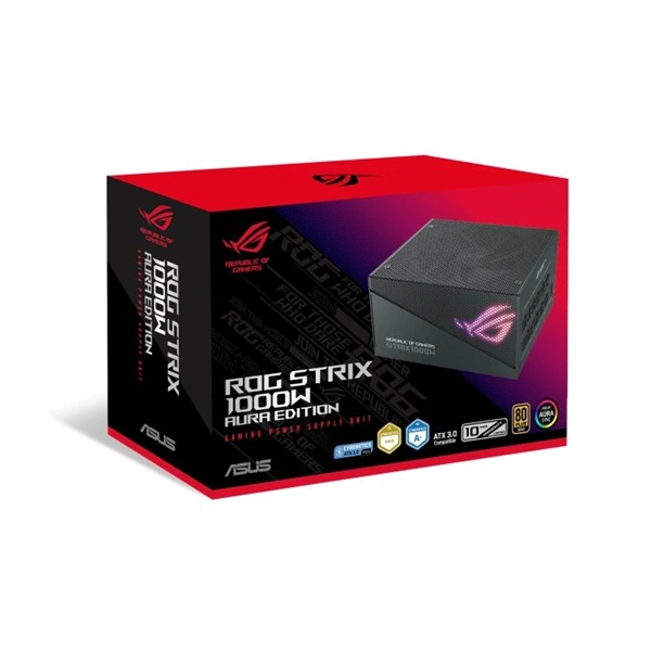Asus ROG Strix 1000W 80+ Gold Aura Edition ventillátorral moduláris tápegység