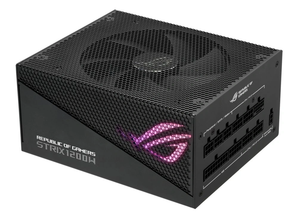 Asus ROG Strix 1200W 80+ Gold Aura Edition ventillátorral moduláris tápegység