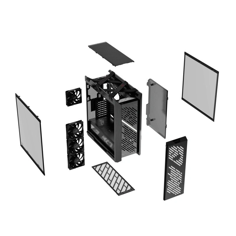 Asus ROG Strix Helios II fekete (táp nélküli) ablakos E-ATX ház