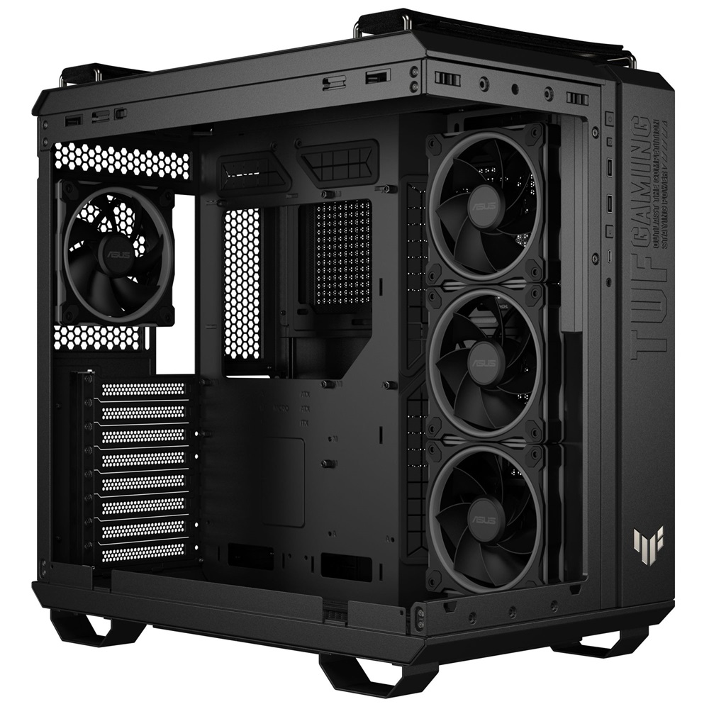 Asus TUF GAMING GT502 HORIZON fekete (táp nélküli) ablakos ATX ház