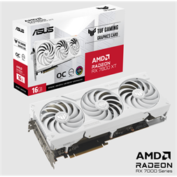 Asus TUF Gaming Radeon RX 7800 XT White OC Edition AMD 16GB GDDR6 256bit PCIe videókártya