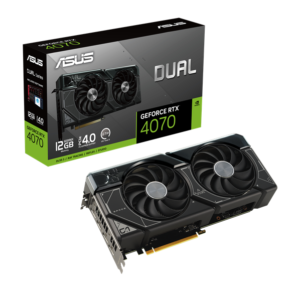 Asus nVidia DUAL-RTX4070-12G (12288MB, GDDR6X, 2505/21000 Mhz, 192bit, 1xHDMI, 3xDP) videokártya