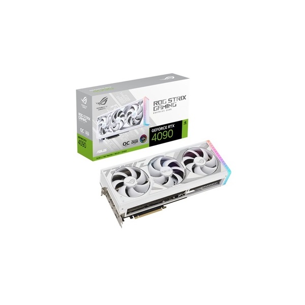 Asus nVidia ROG-STRIX-RTX4090-O24G-WHITE (24576MB, GDDR6X, 2640/21000 Mhz, 384bit, 2xHDMI, 3xDP) videokártya