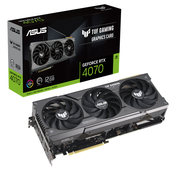 Asus nVidia TUF-RTX4070-12G-GAMING (12288MB, GDDR6X, 2505/21000 Mhz, 192bit, 2xHDMI, 3xDP) videokártya