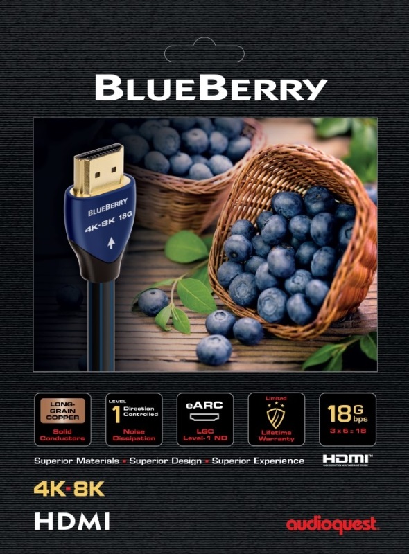 AudioQuest BlueBerry HDM18BLUE150 1,5m HDMI 2.1 kábel