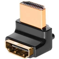 AudioQuest HDM90W HDMI Type A aljzat - Type A aljzat aranyozott csatlakozós 90 fokos adapter