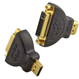AudioQuest HDM/DVIM2F HDMI Type A dugó - DVI aljzat aranyozott csatlakozós adapter