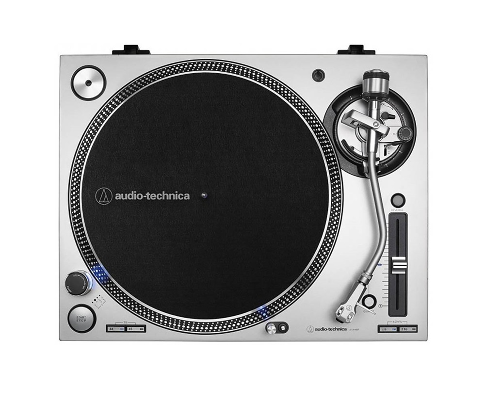 Audio-Technica AT-LP140XPSVEUK közvetlen hajtású professzionális szürke bakelit lemezjátszó