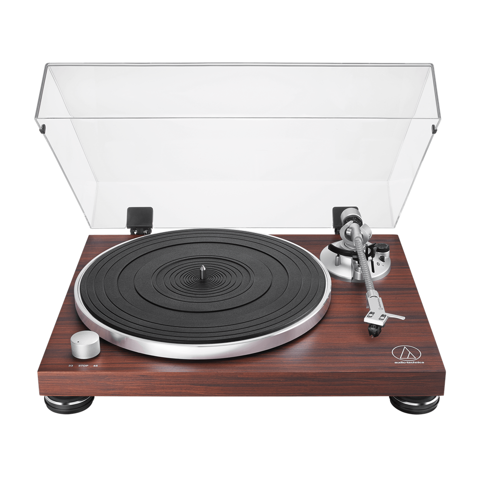 Audio-Technica AT-LPW50BTRW manuális szíjhajtásos rózsafa Bluetooth/bakelit lemezjátszó
