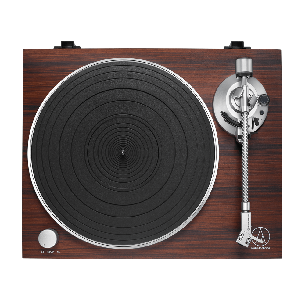 Audio-Technica AT-LPW50BTRW manuális szíjhajtásos rózsafa Bluetooth/bakelit lemezjátszó