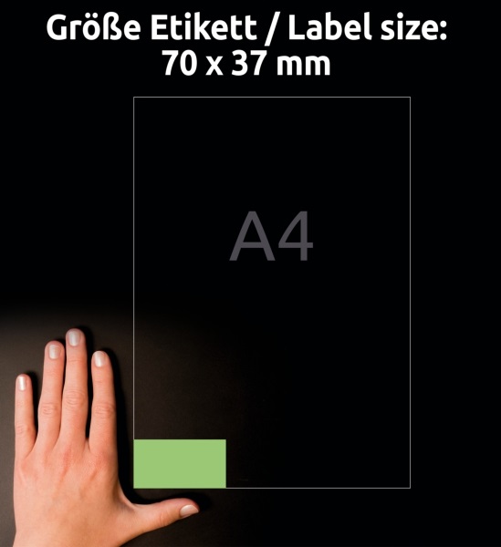 Avery 3450-10 70x37mm 240db-os zöld univerzális etikett