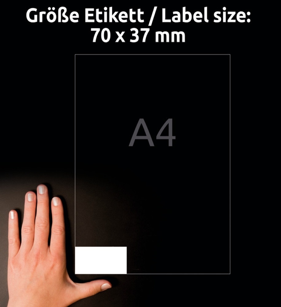 Avery 3474 70×37mm univerzális 2400db-os etikett