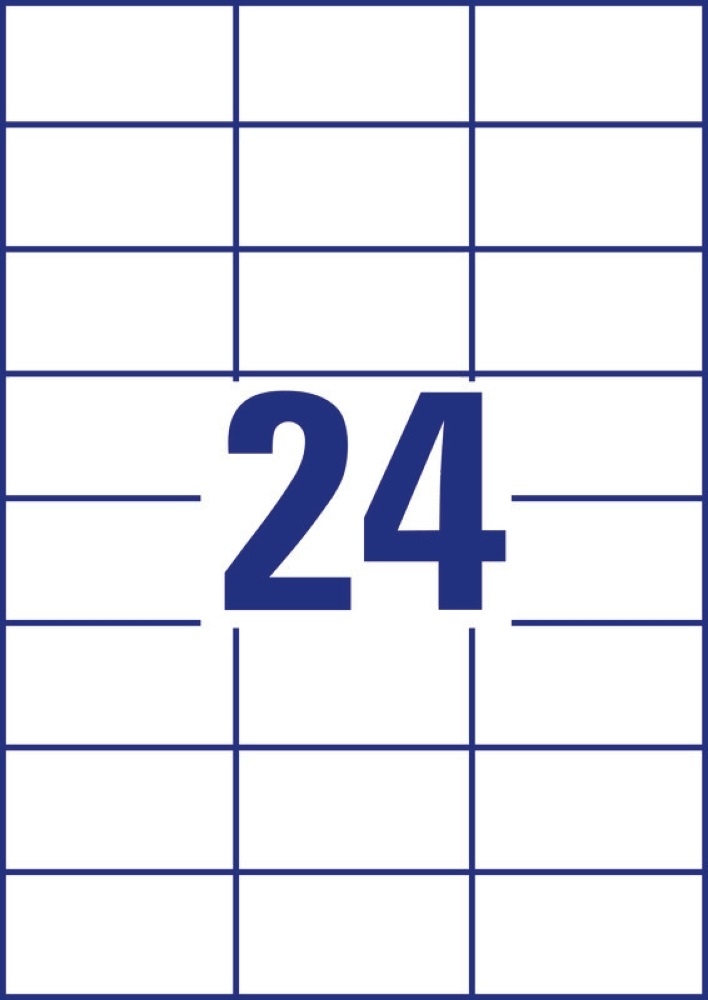 Avery 3474 70×37mm univerzális 2400db-os etikett