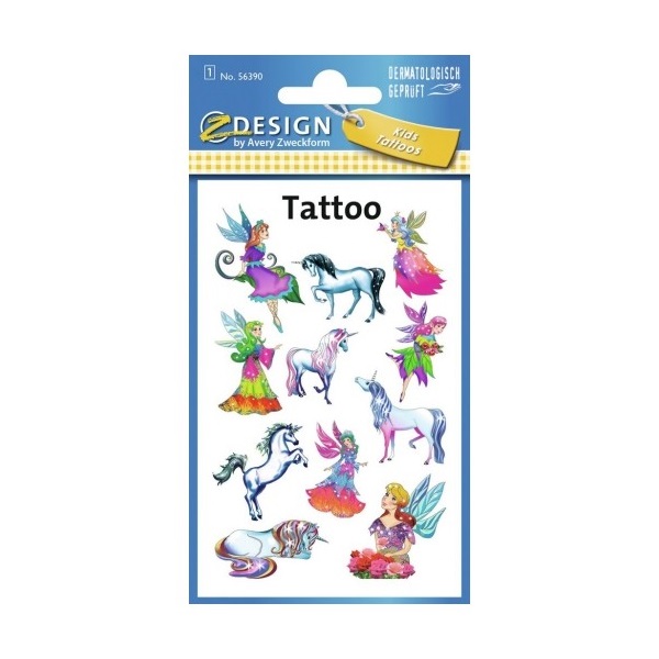 Avery 56390 tündérek/unikornisok tetoválás