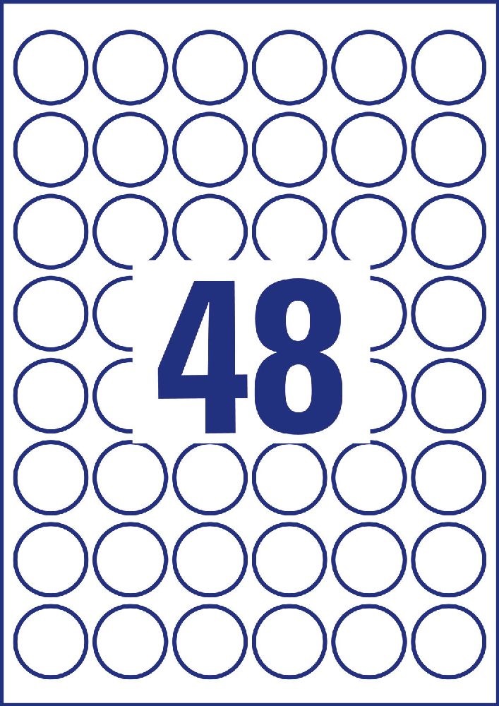 Avery 6223-10 30mm 10 ív univerzális fehér köretikett