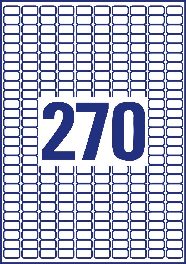 Avery L7785-25 17,8x10mm víztiszta átlátszó fóliacímke