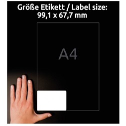 Avery L7914-10 99,1x67,7 mm ultra ellenálló 80 db-os etikett