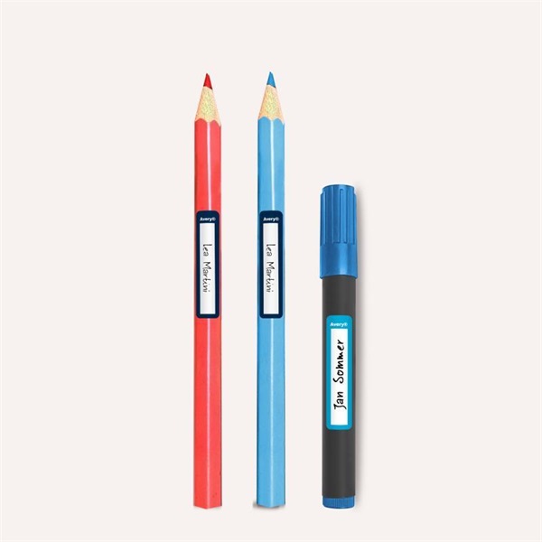 Avery RESMI30G iskolai kézzel írható 50x10 mm 30 db kék/zöld tollcímke