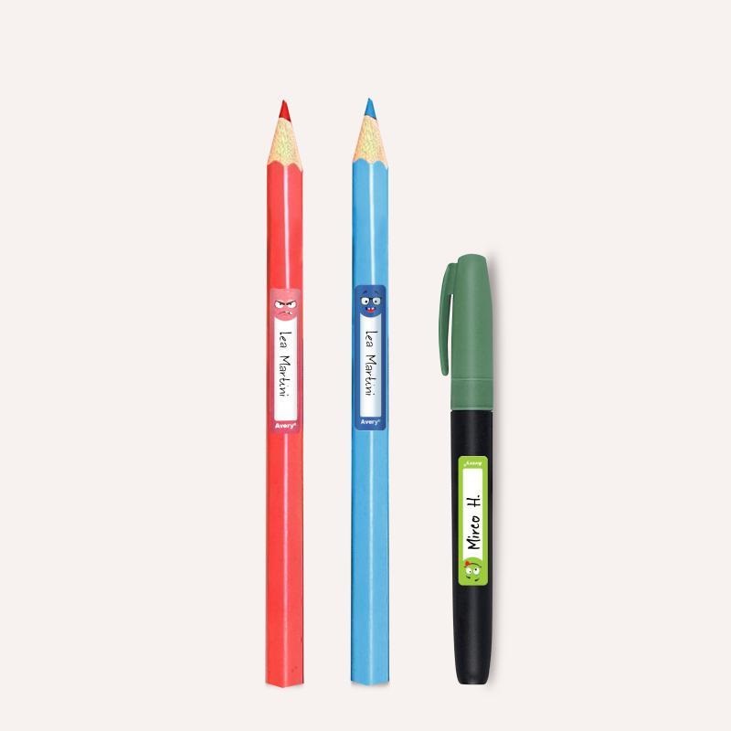Avery RESMI30S iskolai kézzel írható 50x10 mm 30 db színes tollcímke