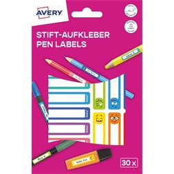Avery RESMI30S iskolai kézzel írható 50x10 mm 30 db színes tollcímke