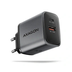 Axagon ACU-PQ67 PD3.0 & QC4+ 2× OUTPUTS, két kimenettel (USB-A + USB-C) 67WGaN hálózati töltő