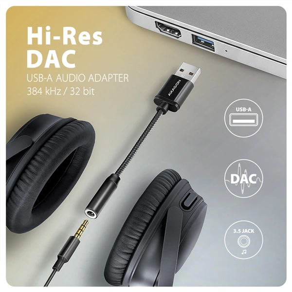 Axagon ADA-HA USB-A Hi-Res DAC audio adapter