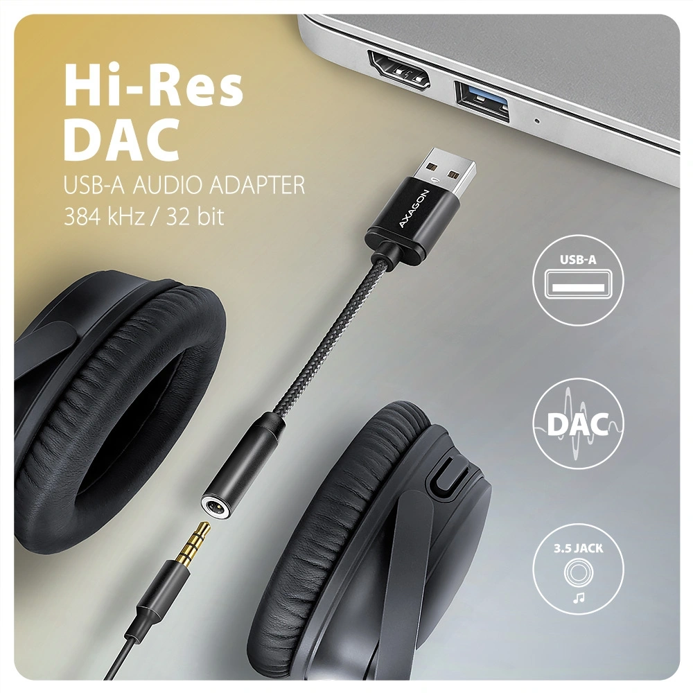 Axagon ADA-HA USB-A Hi-Res DAC audio adapter