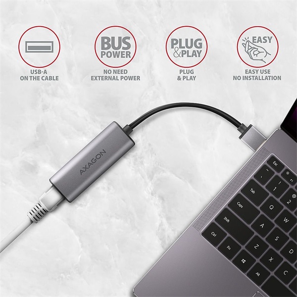 Axagon ADE-25R Type-A USB 3.2 - Gigabit Ethernet adapter