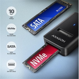 Axagon ADM2-AM USB-A 3.2 Gen2 - 1x NVMe/SATA SSD adapter