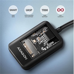 Axagon ADM2-AM USB-A 3.2 Gen2 - 1x NVMe/SATA SSD adapter