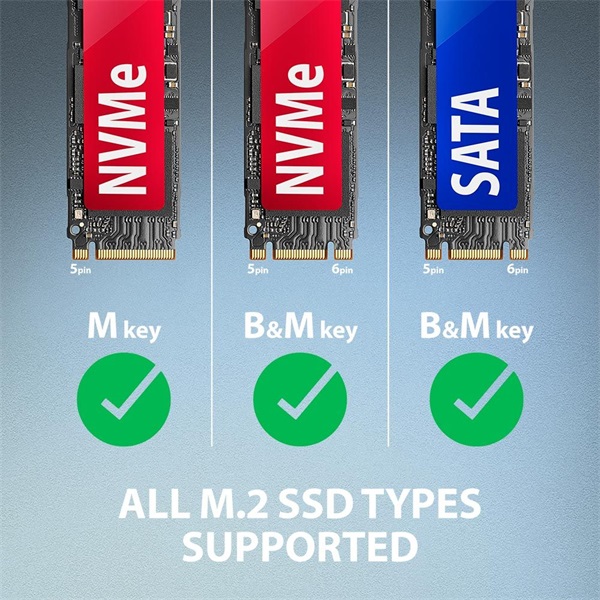 Axagon ADM2-AM USB-A 3.2 Gen2 - 1x NVMe/SATA SSD adapter