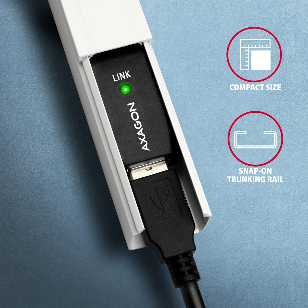Axagon ADR-205 aktív USB hosszabbító kábel 5m