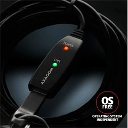 Axagon ADR-210 aktív USB hosszabbító kábel 10m