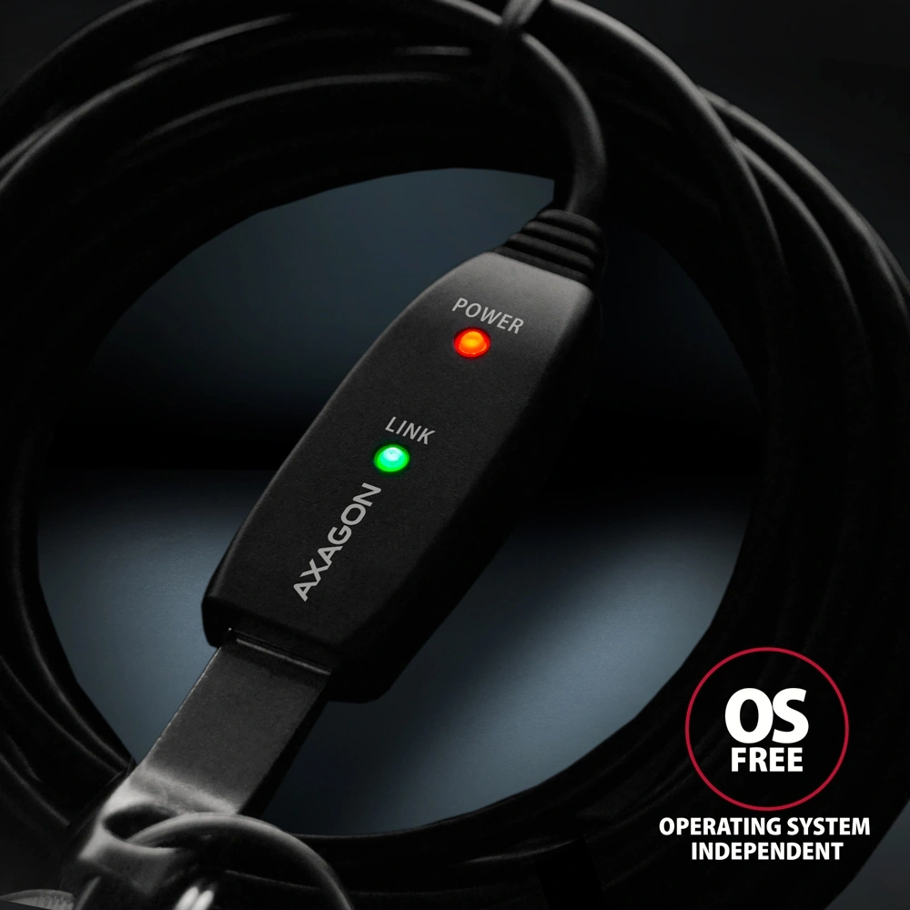 Axagon ADR-210 aktív USB hosszabbító kábel 10m