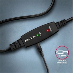 Axagon ADR-215B 15m USB 2.0 A apa - USB B apa aktív repeater kábel
