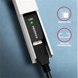 Axagon ADR-215B 15m USB 2.0 A apa - USB B apa aktív repeater kábel