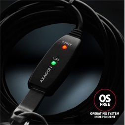 Axagon ADR-310 10m USB 3.2 Gen 1 A apa - anya aktív repeater kábel