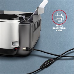 Axagon ADR-215B 15m USB 2.0 A apa - USB B apa aktív repeater kábel