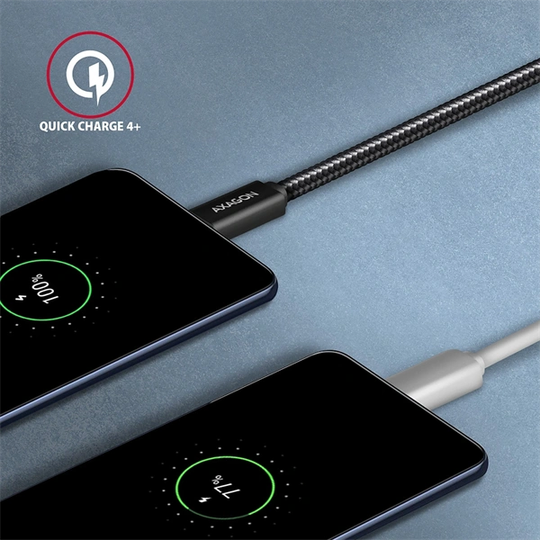 Axagon BUCM32-CM20AB USB-C 3.2 Gen 2 -  USB-C 2 m fekete kábel