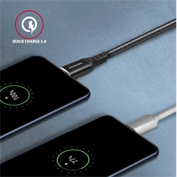 Axagon BUCM-AM15AB 1,5m Type C - USB fekete adat- és töltőkábel