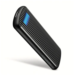 Axagon EEM2-SC USB-C 10Gbps - M.2 NVMe SSD RIBBED Box külső USB-C 10Gbps fém ház