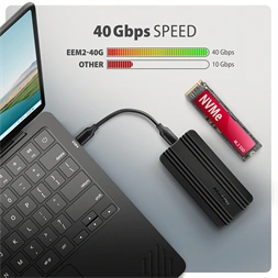 Axagon EEM2-40G M.2 NVMe SSD-hez USB-C 40Gbps külső ház