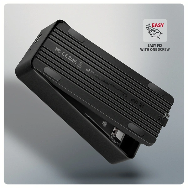 Axagon EEM2-40G M.2 NVMe SSD-hez USB-C 40Gbps külső ház