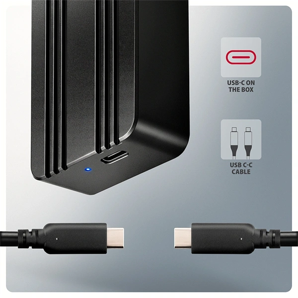 Axagon EEM2-40G M.2 NVMe SSD-hez USB-C 40Gbps külső ház