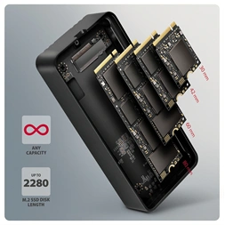 Axagon EEM2-40G M.2 NVMe SSD-hez USB-C 40Gbps külső ház
