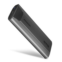 Axagon EEM2-GTS2 USB-C 3.2 Gen 2 M.2 NVMe/SATA szürke csavar nélküli külső SSD ház