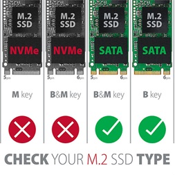 Axagon EEM2-U3 USB 3.0 SATA M2 fekete ház